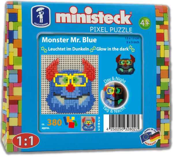 ministeck das ORIGINAL "Glow in the dark" Monster Mr. Blue